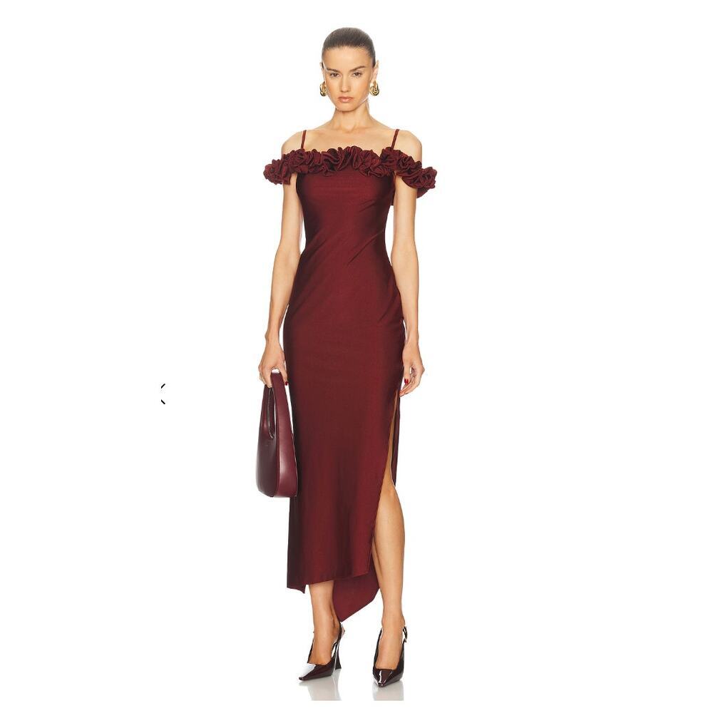 Coperni Ruffle Dress in Red Size XS - Pre-owned